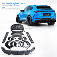 Kit carrosserie large en fibre de carbone sèche style 1016 pour Lamborghini Urus 2018-2023, comprenant lèvre avant, extensions d'ailes et diffuseur arrière