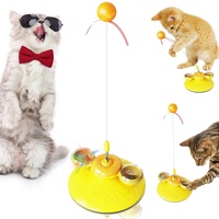 Jouet interactif pour chat à LED, bâton de stimulation à ventouse, rotation à 360°, lumineux dans le noir, en TPR durable pour chats d'intérieur et chatons