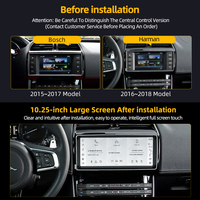 Écran tactile Android IPS 10,25 pouces pour Jaguar XE 2015-2018, GPS, CarPlay sans fil, autoradio DSP, navigation, système multimédia, mise à niveau du tableau de bord