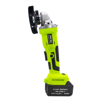 Meuleuse d'angle sans fil 21V, meuleuse électrique, batterie Li-ion 2,0Ah, moteur sans balais, lame de 4-1/2'' pour métal et bois