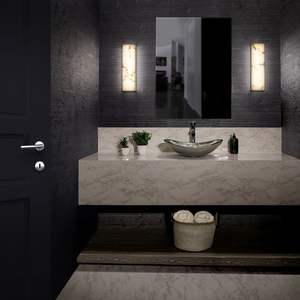 Marmeren Schaduw Led Muur Armatuur Indoor Licht Oplossing Voor Hotels Met Witte Led Lichtbron Marmeren Muur Schans Lamp - Product Image 3