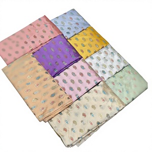 Wholesale Organic Eco-Friendly Medium Weight Banaras Silk Brocade Fabric Jacquard Pattern for <b>Bridal</b> Collection Festive Wear - Product Image 1
