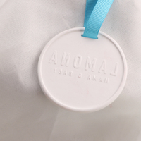 Diffuseur d'huile de parfum en pierre de gypse ronde en céramique avec logo personnalisé désodorisant suspendu décoration en pierre d'aromathérapie