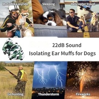 OEM&ODM Vente en gros Cache-oreilles réglables pour chien, Réduction du bruit 22dB SNR, Coussin en gel pour feux d'artifice, orages, voyages et apaisement