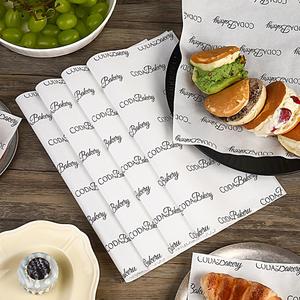 Custom Eco-Friendly Disposable Biodegradable Recyclable Waterproof PE Coated Food Grade <b>Greaseproof</b> <b>Paper</b> Burger Sandwich Cake - Product Image 2