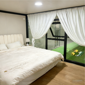 75mm PU Sandwich 40Ft Expandable Prefab Container House 1-5 Bedroom Kitchen Luxury Mobile Movable Home Cottage Customized Expand - Product Image 1
