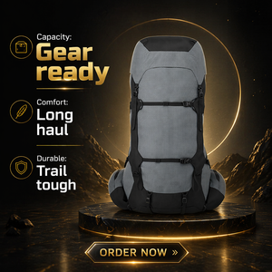 Mochila Deportiva para Senderismo y Camping al Aire Libre, 75L de Gran Capacidad, Oferta, Mochila Profesional para Montañismo y Viajes - Product Image 1
