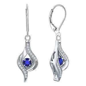 Boucles d'oreilles pendantes en zircon plaqué argent pour femmes, forme goutte d'eau romantique, bijoux fantaisie en alliage pour soirée - Product Image 5
