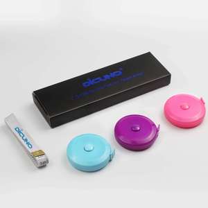 เทปกาวสองหน้าขนาด60นิ้ว1.5เมตรกระเป๋าพลาสติกจักรเย็บผ้าเทปวัดปุ่มกดนุ่มหดได้ - Product Image 6