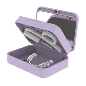 New Latest colorful dental orthodontic storage retainer box case plastic denture box plastic tooth box