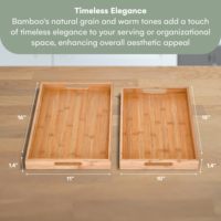 Plateau en bois créatif Plateau de service rectangulaire en bois de bambou naturel MDF durable pour la maison pour le stockage des assiettes et le service