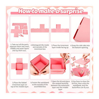 Caja de Regalo Explosiva de Mariposas de Cartón Biodegradable, Caja Sorpresa con Mariposas Voladoras en Forma de Corazón para Cumpleaños y Bodas