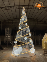 Commercial personnalisé 5m 6m 7m 10m 15m 20m grand arbre de Noël géant extérieur avec lumière pour centre commercial hôtel