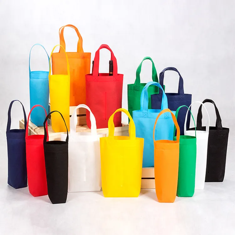 कस्टम OEM personalizzate पुन: प्रयोज्य बैग मर कट संभाल अल्ट्रासोनिक किराने पीपी कपड़े पर्यावरण गैर बुना शॉपिंग बैग के लिए शराब