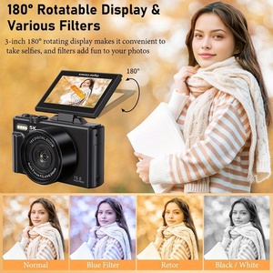 Appareil photo numérique étanche <span class=keywords><strong>Ausek</strong></span> 75MP 5K avec contrôle par application WiFi, écran inclinable, flash, parfait pour le vlogging et les voyages - Product Image 5