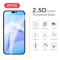 MRYES Lot de 3 protecteurs d'écran en verre trempé transparent 2.5D HD 9H pour iPhone 16 Pro Max iPhone 17 Pro Max iPhone 15 Pro Max
