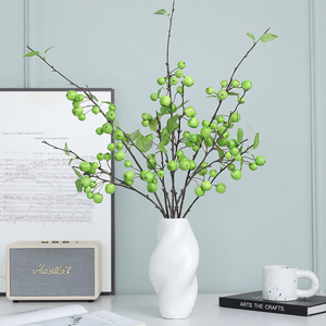 Ramilletes de manzana verde artificial Ruilisi, frutas decorativas de plástico para el hogar, bodas y accesorios para exteriores. - Product Image 1