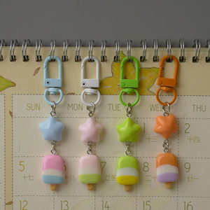 Llaves de coche de helado, llaveros de estrella, accesorios de moda de verano, bolsos de corazón de niña linda, accesorios al por mayor - Product Image 2