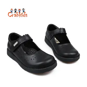 Crabkids vente en gros fait enfants en cuir garçon fille chaussures d'école petites filles fête école chaussures de mariage