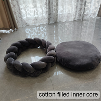 Nouveau design fait à la main de luxe canapé chenil amovible confortable éponge ronde chien lit chats nid