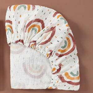 Boho Neutral <strong>Rainbow</strong> Baby Fitted <strong>Cot</strong> Sheets Newborn Baby Mattress <strong>Bedding</strong> Cover 100% Cotton Soft Baby Muslin Fitted Crib Sheet - Product Image 2