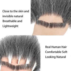 Fausse barbe, <span class=keywords><strong>moustache</strong></span> et poils <span class=keywords><strong>de</strong></span> chèvre en cheveux humains pour déguisement (Noir mélangé gris 1,6 once) - Product Image 4