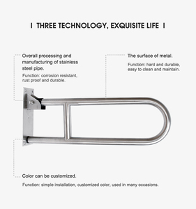 304 thép không gỉ lấy thanh xử lý lan can gấp thanh hỗ trợ đu lên thanh hỗ trợ - Product Image 4