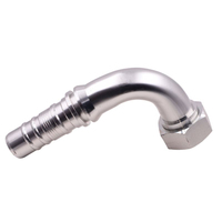 Raccord de tuyau hydraulique à filetage métrique en acier au carbone 20593, coudé à 45 degrés, haute résistance