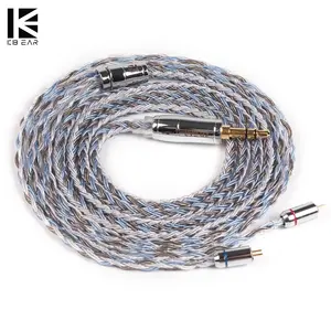 KBEAR 16 cordons améliorés pour écouteurs en cuivre plaqué argent MMCX/0.78mm 2PIN/ <span class=keywords><strong>TFZ</strong></span> Pins/ QDC Pins in Ear Monitor Cable - Product Image 1