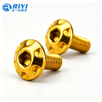 Vis à tête hexagonale boutonnée en acier inoxydable 201 titane doré sur mesure M5 M6 pour disque de frein, fourniture directe usine OEM ODM