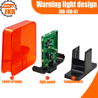 Alarme de sécurité universelle à lumière orange, design moderne pour porte de patio extérieure - AC/DC 12V 265V large plage de tension, fixation facile par vis