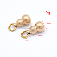 Bouteille Gourde 9g Porte-clés DIY Accessoires Paracord Perles Rétro En Laiton Couteau Longe Perles En Laiton EDC Perles