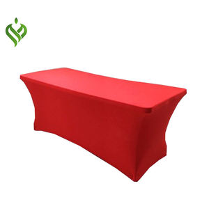 Mantel de LICRA verde Rectángulo y cubierta de mesita de noche cuadrada para mesas redondas - Product Image 2