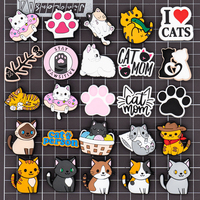 Charms de chaussures adorable chat en PVC personnalisé dessin animé chaton accessoires pour sabots filles femmes cadeau en vrac chat mignon Animal Charms de chaussures