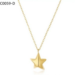 Collar con Colgante de Estrella Amy Amy, Chapado en Plata, Cadena de Acero Inoxidable, Joyería Minimalista para Mujer, Regalo para Uso Diario - Product Image 2