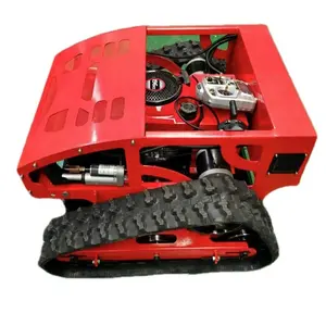 Özelleştirilmiş kablosuz Tethering 7.5Hp benzin traktör sürüş kesme sürüş 4 tekerlekli çim çanta biçme makineleri profesyonel çim biçme makinesi