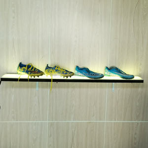 Tường Gắn Điều Khiển Từ Xa RGB Color Changing LED Thắp Sáng <span class=keywords><strong>Bar</strong></span> Kệ Rượu Thủy Tinh Kệ Trưng Bày Sáng Lên Giày Hiển Thị Kệ - Product Image 6