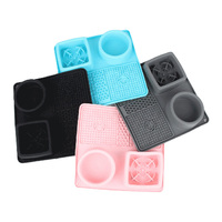 Gamelle d'eau et plateau de nourriture sèche 3-en-1 en silicone pour chien et chat, conforme aux normes FDA et REACH, avec tapis de léchage à alimentation lente, personnalisable OEM