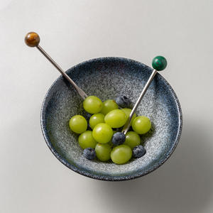 Fourchette à fruits créative <span class=keywords><strong>de</strong></span> style nordique, tendance, en acier inoxydable, pour restaurant, fourchette à dessert, fourchette à gâteau, style européen, naturel, brut - Product Image 3