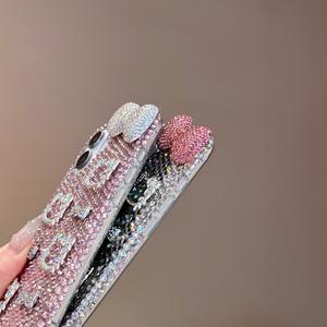 Geschikt Voor 16Promax Telefoon Case Nieuwe Iphone15pro Stereo Strass Bow Hello <span class=keywords><strong>Kitty</strong></span> Head 14P - Product Image 5