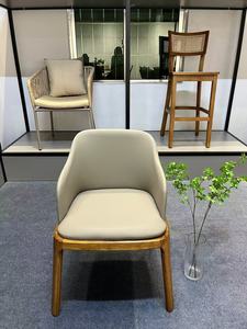High-quality velvet <strong>furniture</strong> wooden leg chairs for Nordic modern casual restaurants, hotels, living rooms and apartments - Product Image 4