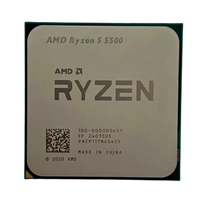 Pour processeur AMD Ryzen 5 5500 R5 5500 3,6 GHz 6 cœurs 12 threads, processeur CPU 7 nm L3=16M 100-000000457 Socket AM4, neuf mais sans refroidisseur