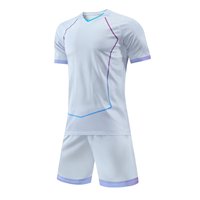 Maillot de football pour hommes en gros, manches courtes, respirant, séchage rapide, polyester/nylon