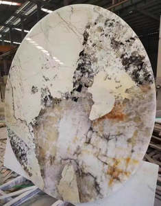 Dalles de pierre de marbre naturel de Patagonie en quartzite blanche de luxe pour cuisine moderne Carreaux de comptoir préfabriqués en marbre - Product Image 4