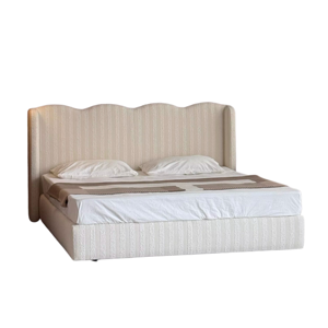 <span class=keywords><strong>Letto</strong></span> Moderno di Lusso Imbottito in Tessuto con Testiera Ondulata a Strisce Verticali, Misura Queen per <span class=keywords><strong>Camera</strong></span> <span class=keywords><strong>da</strong></span> <span class=keywords><strong>Letto</strong></span> - Product Image 5