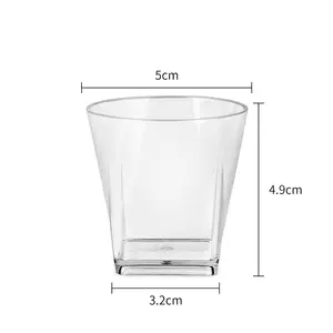 1oz 2oz 6oz 180ml Disposable Plastic PS Drinking Shot Cup Tumbler disposable whiskey glass