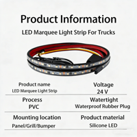Barre lumineuse LED universelle 24V personnalisée pour hayon de camion, bande LED RVB colorée, clignotant, frein, marche arrière, DRL, clignotant