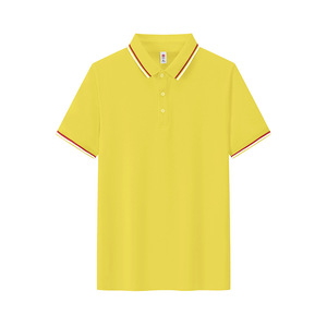 Custom Made Short Sleeve <b>Polo</b> Shirt Solid Color Cotton Contrast Trim Daily Wear Promotional Uniforms GJ18-1306 - Product Image 2