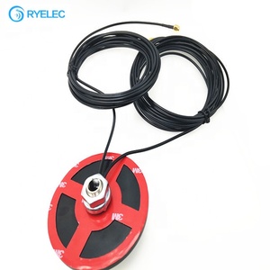Antena domo GPS+4G de venta al por mayor de fábrica, con fijación por tornillo y almohadilla adhesiva, cable RG174 de 2*5m a conectores SMA macho - Product Image 4