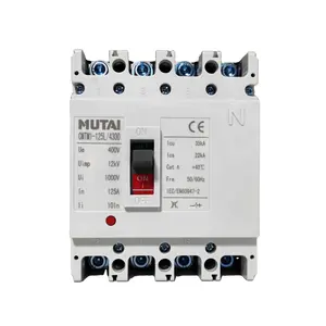 MUTAI Factory AC 400V 10a 63a 125a 250a 400a 4 Pole 4P Disyuntor MCCB Moulded Case Circuit Breaker